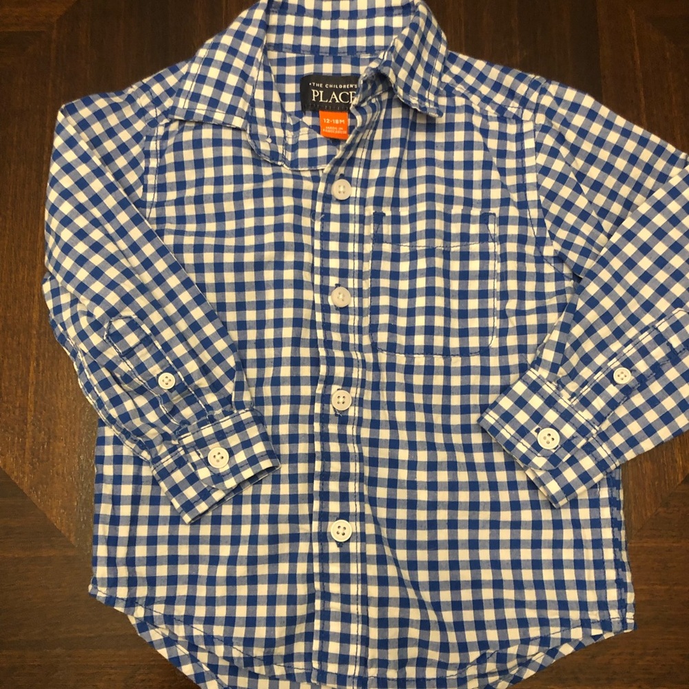 Checkered button down shirt